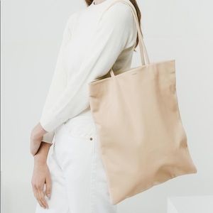 Baggu Large Black Leather Tote